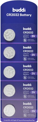 Buddi Apple AirTag Batterij CR2032 Lithium Knoopcelbatterij 210mh / 3V (5-Pack) afbeelding 14
