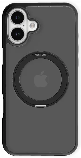 TORRAS Ostand Pro MagSafe Apple iPhone 16 Hoesje 360° MagSafe Stand Zwart afbeelding 12