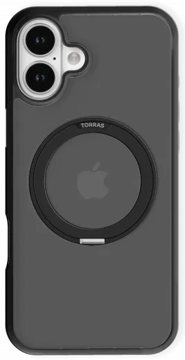 TORRAS Ostand Pro MagSafe Apple iPhone 16 Hoesje 360° MagSafe Stand Zwart afbeelding 12