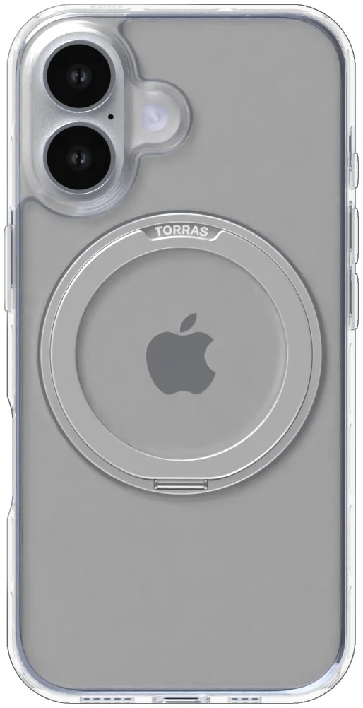 TORRAS Ostand Pro MagSafe Apple iPhone 16 Hoesje 360° MagSafe Stand Transparant afbeelding 9