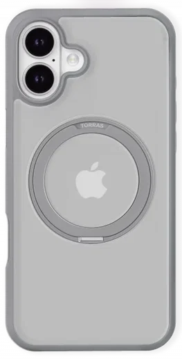 TORRAS Ostand Pro MagSafe Apple iPhone 16 Hoesje 360° MagSafe Stand Grijs afbeelding 7