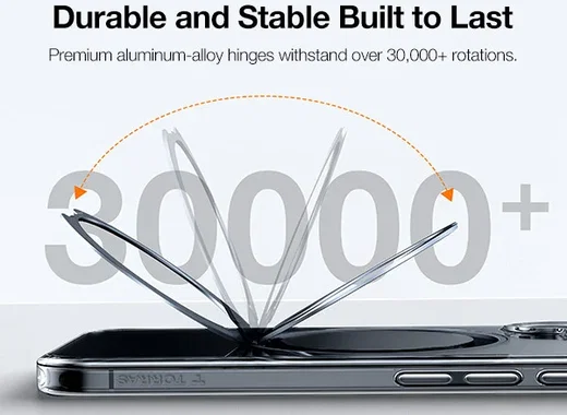 TORRAS Ostand Pro MagSafe Apple iPhone 16 Plus Hoesje 360° MagSafe Stand Clear afbeelding 19