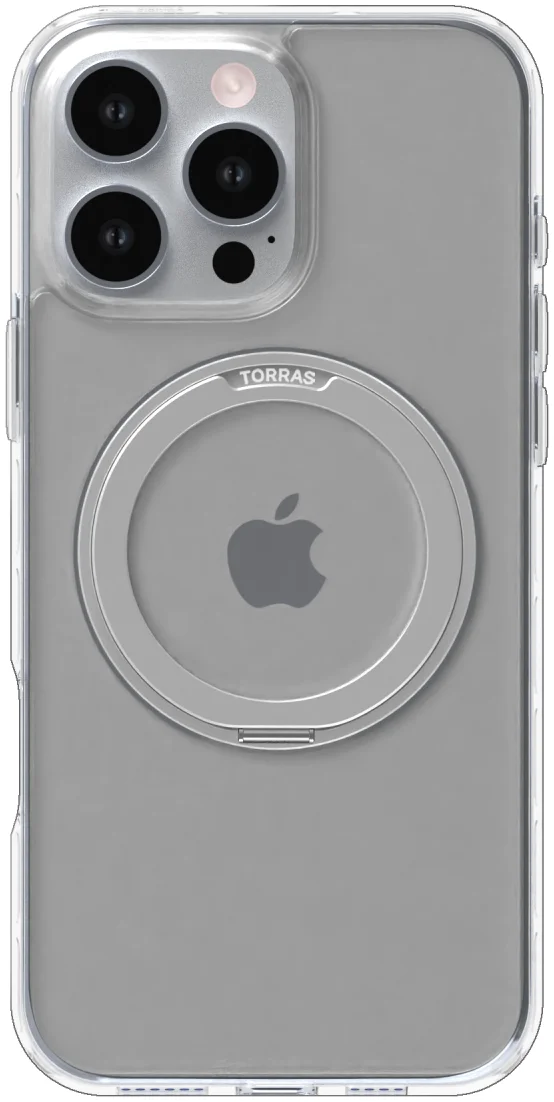 TORRAS Ostand Pro MagSafe Apple iPhone 16 Pro Hoesje 360° MagSafe Stand Clear afbeelding 4