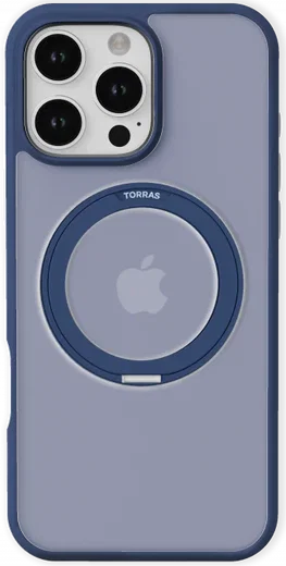 TORRAS Ostand Pro MagSafe Apple iPhone 16 Pro Hoesje 360° MagSafe Stand Blauw afbeelding 4