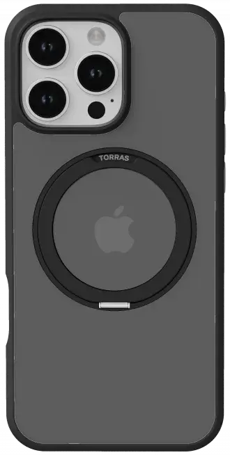 TORRAS Ostand Pro MagSafe iPhone 16 Pro Max Hoesje 360° MagSafe Stand Zwart afbeelding 8