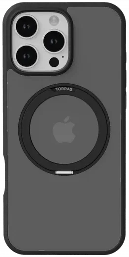 TORRAS Ostand Pro MagSafe iPhone 16 Pro Max Hoesje 360° MagSafe Stand Zwart afbeelding 8