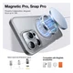 TORRAS Ostand Pro MagSafe iPhone 16 Pro Max Hoesje 360° MagSafe Stand Grijs afbeelding 4