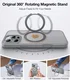 TORRAS Ostand Pro MagSafe iPhone 16 Pro Max Hoesje 360° MagSafe Stand Grijs afbeelding 3