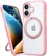 TORRAS Ostand R Fusion Apple iPhone 16 Hoesje 360° MagSafe Stand Roze afbeelding 2