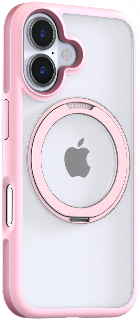 TORRAS Ostand R Fusion Apple iPhone 16 Hoesje 360° MagSafe Stand Roze afbeelding 4