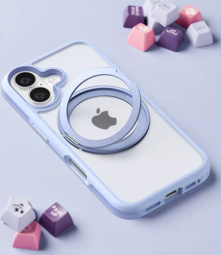 TORRAS Ostand R Fusion Apple iPhone 16 Hoesje 360° MagSafe Stand Blauw afbeelding 3