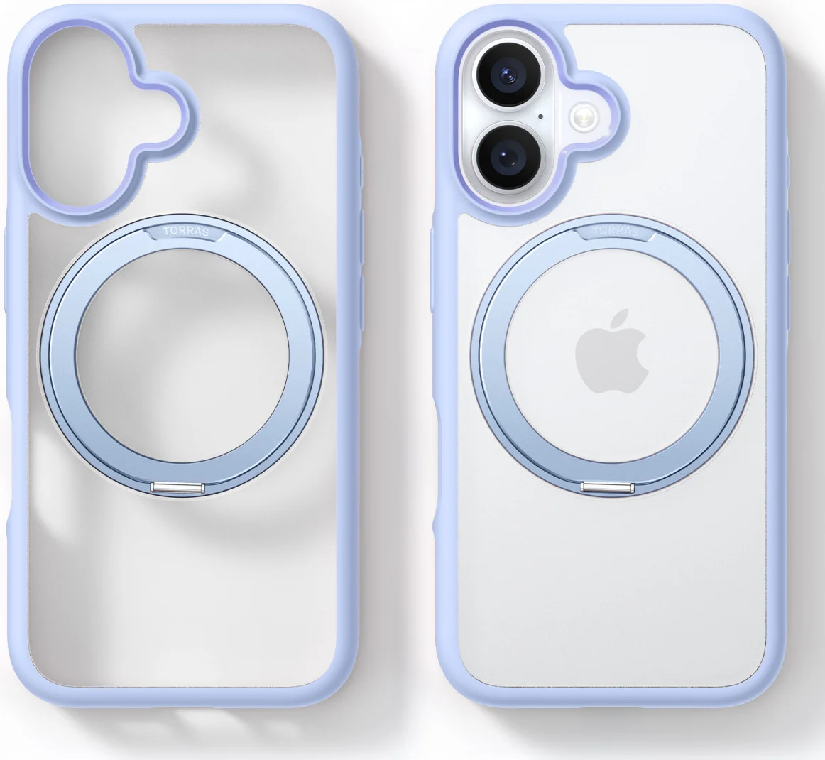 TORRAS Ostand R Fusion Apple iPhone 16 Hoesje 360° MagSafe Stand Blauw afbeelding 5