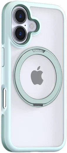 TORRAS Ostand R Fusion Apple iPhone 16 Hoesje 360° MagSafe Stand Groen afbeelding 4