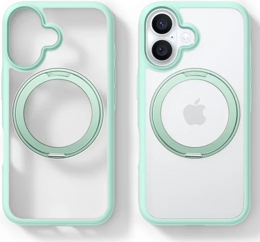TORRAS Ostand R Fusion Apple iPhone 16 Hoesje 360° MagSafe Stand Groen afbeelding 5