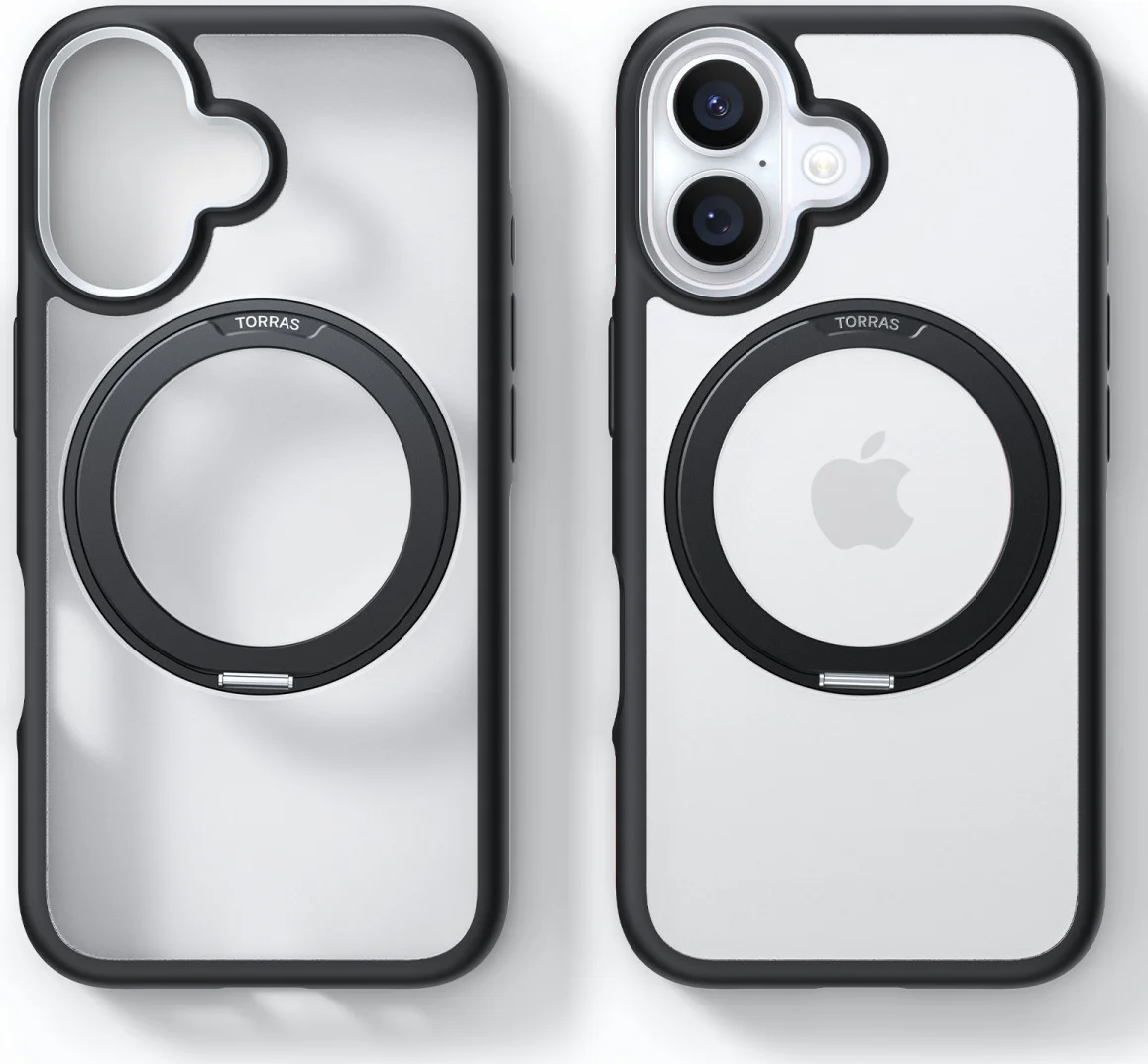 TORRAS Ostand R Fusion Apple iPhone 16 Hoesje 360° MagSafe Stand Zwart afbeelding 4