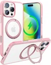 TORRAS Ostand R Fusion Apple iPhone 16 Pro Hoesje 360° MagSafe Stand Roze