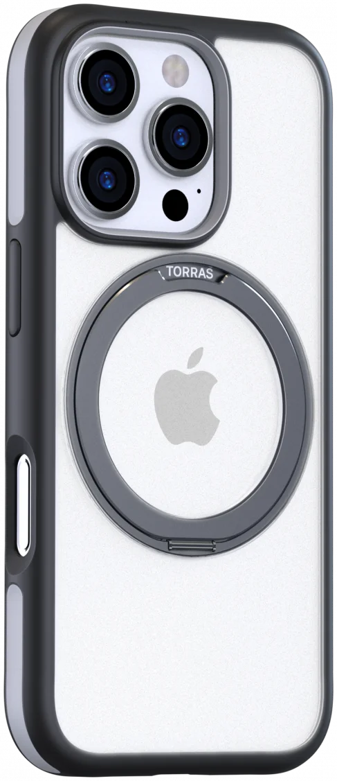 TORRAS Ostand R Fusion Apple iPhone 16 Pro Hoesje 360° MagSafe Stand Zwart afbeelding 5