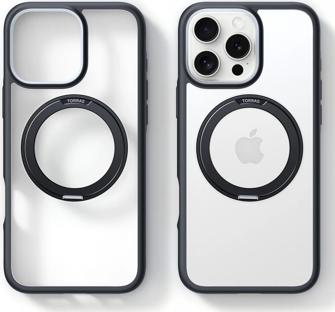 TORRAS Ostand R Fusion Apple iPhone 16 Pro Hoesje 360° MagSafe Stand Zwart afbeelding 6