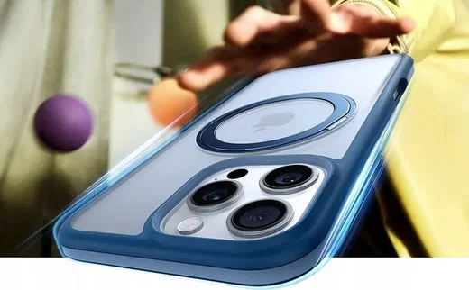 TORRAS Ostand R Fusion Apple iPhone 16 Pro Max Hoesje 360° MagSafe Stand Blauw afbeelding 6