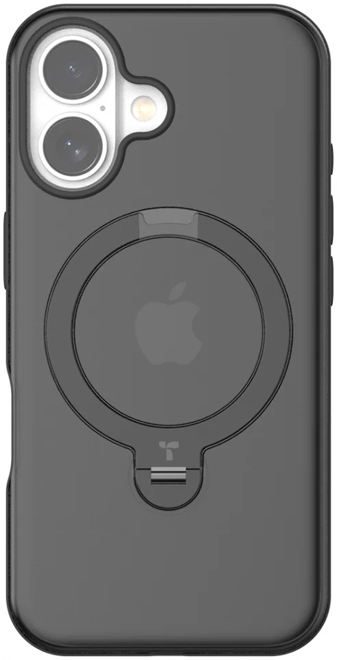 TORRAS Ostand Spin Apple iPhone 16 Hoesje 360° MagSafe Stand Zwart afbeelding 2