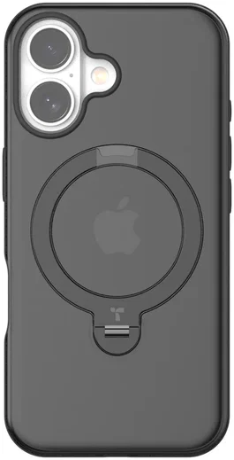 TORRAS Ostand Spin Apple iPhone 16 Hoesje 360° MagSafe Stand Zwart afbeelding 2