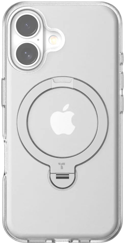 TORRAS Ostand Spin Apple iPhone 16 Hoesje 360° MagSafe Stand Transparant afbeelding 2
