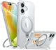 TORRAS Ostand Spin Apple iPhone 16 Plus Hoesje 360° MagSafe Stand Transparant afbeelding 8