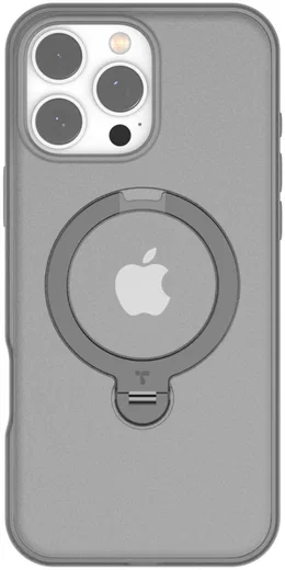 TORRAS Ostand Spin Apple iPhone 16 Pro Hoesje 360° MagSafe Stand Grijs afbeelding 6