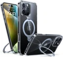 TORRAS Ostand Spin Apple iPhone 16 Pro Max Hoesje 360° MagSafe Stand Transparant