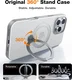 TORRAS Ostand Spin Apple iPhone 16 Pro Max Hoesje 360° MagSafe Stand Grijs afbeelding 6