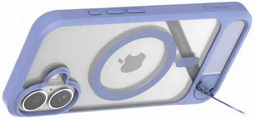 TORRAS Pstand Apple iPhone 16 Hoesje MagSafe met Kickstand Blauw afbeelding 4