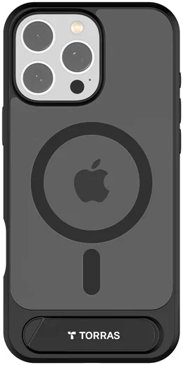 TORRAS Pstand Apple iPhone 16 Pro Hoesje MagSafe met Kickstand Zwart afbeelding 11