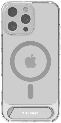 TORRAS Pstand Apple iPhone 16 Pro Hoesje MagSafe met Kickstand Transparant afbeelding 8