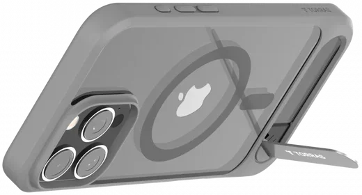 TORRAS Pstand Apple iPhone 16 Pro Hoesje MagSafe met Kickstand Grijs afbeelding 4
