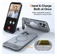TORRAS Pstand Apple iPhone 16 Pro Hoesje MagSafe met Kickstand Grijs afbeelding 7