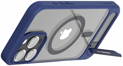 TORRAS Pstand Apple iPhone 16 Pro Hoesje MagSafe met Kickstand Blauw afbeelding 9