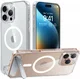 TORRAS Pstand Apple iPhone 16 Pro Max Hoesje MagSafe met Kickstand Transparant