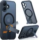 TORRAS Pstand Spin Apple iPhone 16 Hoesje MagSafe 360° Kickstand Zwart afbeelding 2