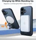 TORRAS Pstand Spin Apple iPhone 16 Plus Hoesje MagSafe 360° Kickstand Zwart afbeelding 5