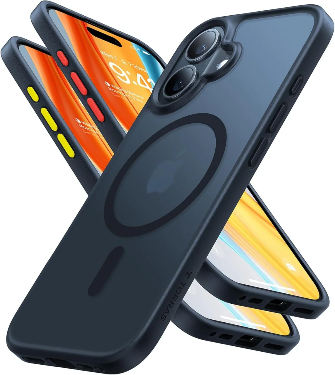 TORRAS Guardian Magnetic Apple iPhone 16 Hoesje met MagSafe Zwart afbeelding 2