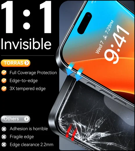 TORRAS Install Master iPhone 16 Pro Max Screen Protector Installatietray afbeelding 3