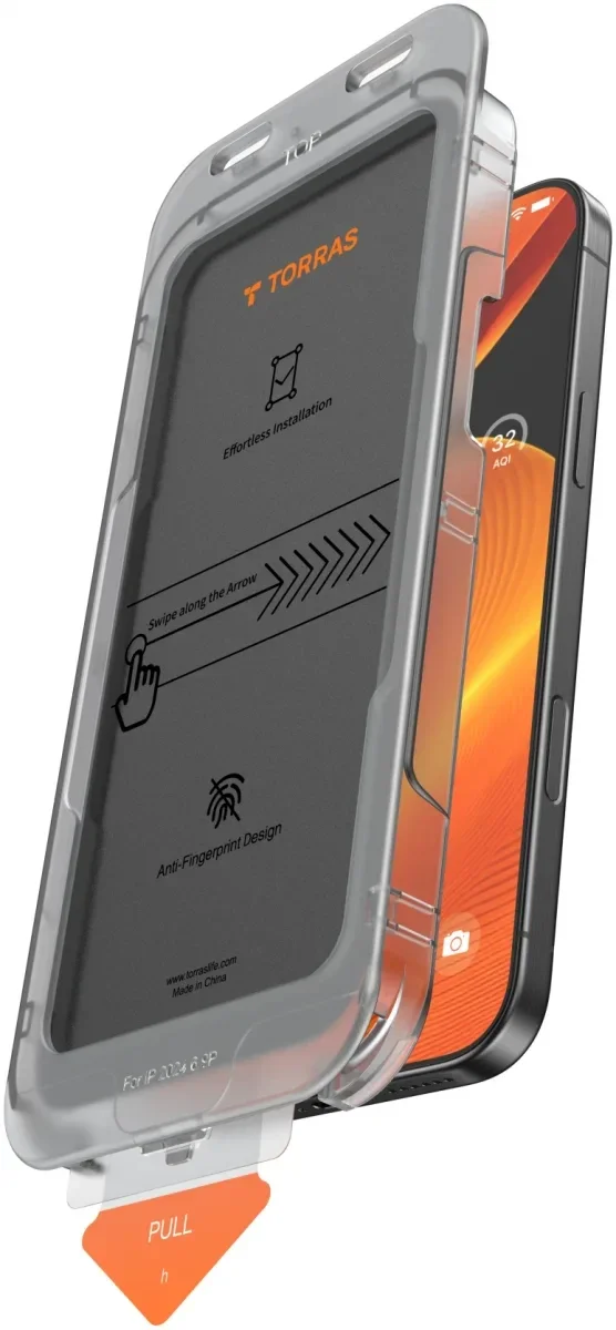 TORRAS Install Master iPhone 16 Pro Privacy Glass Screen Protector afbeelding 4