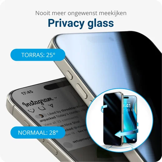 TORRAS Install Master iPhone 16 Pro Max Privacy Glass Screen Protector afbeelding 2