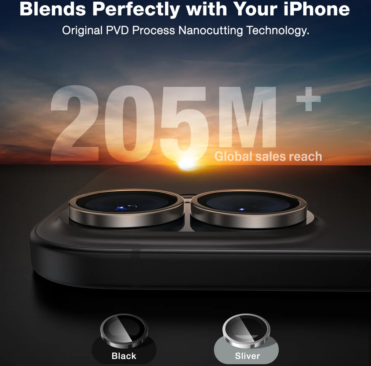 TORRAS LensGuard Apple iPhone 16 / 16 Plus Camera Protector Titanium afbeelding 3