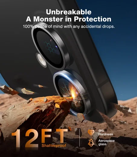 TORRAS LensGuard Apple iPhone 16 / 16 Plus Camera Protector Titanium afbeelding 5