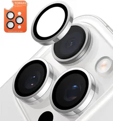 TORRAS LensGuard iPhone 16 Pro / 16 Pro Max Camera Protector Titanium afbeelding