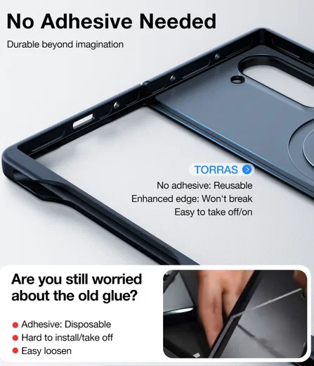 TORRAS Guardian Magnetic Samsung Galaxy Z Fold 6 Hoesje met MagSafe Zwart afbeelding 5
