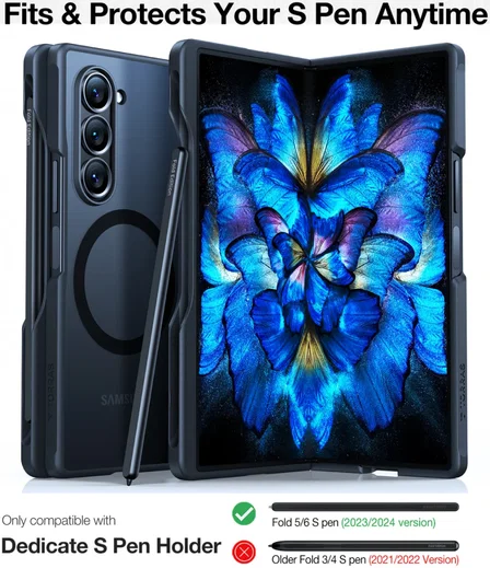 TORRAS Guardian Magnetic Samsung Galaxy Z Fold 6 Hoesje met MagSafe Zwart afbeelding 7