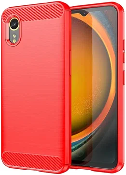 Samsung Galaxy Xcvover 7 Hoesje Geborsteld TPU Flexibele Back Cover Rood