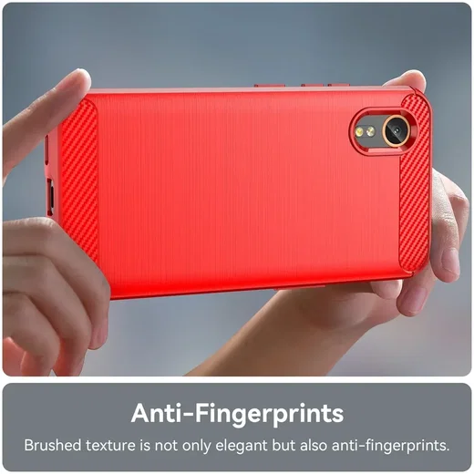 Samsung Galaxy Xcvover 7 Hoesje Geborsteld TPU Flexibele Back Cover Rood afbeelding 5